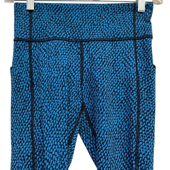 Lululemon Pace Rival Crop Scatter Star Beach Blanket Blue Black / Black SZ 2 - Picture 4 of 9